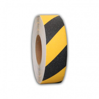 Противоскользящая лента самоклеющаяся жёлто-чёрная 25мм*18,3м