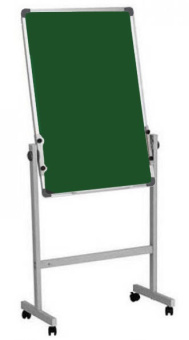 Меловая зелёная магнитная доска, 120х80 см, на подставке, вертикальная