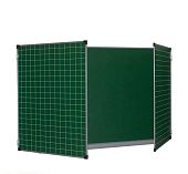 Распашная меловая магнитная доска, 200х75 см, разлинованная