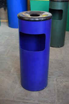Урна для мусора мусорка офисная порошковая синяя